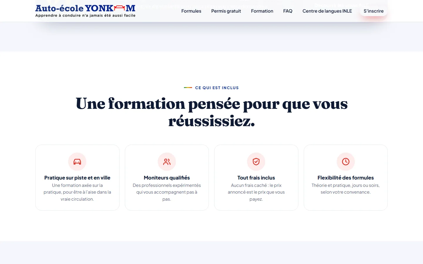 Auto-école YONKAM (landing page) — aperçu 2
