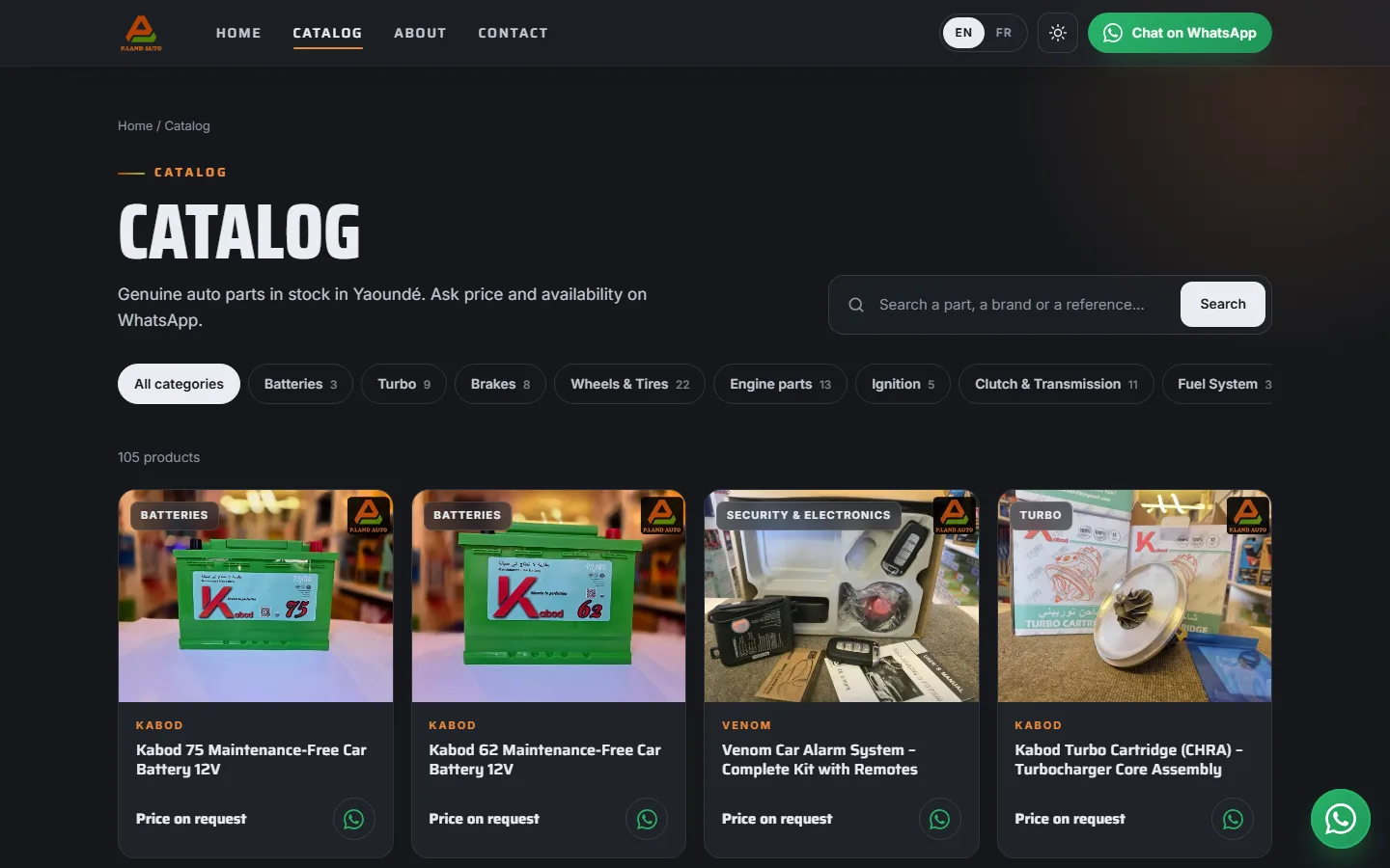 P.LAND AUTO — Catalogue de pièces auto (bientôt en ligne) — aperçu 2