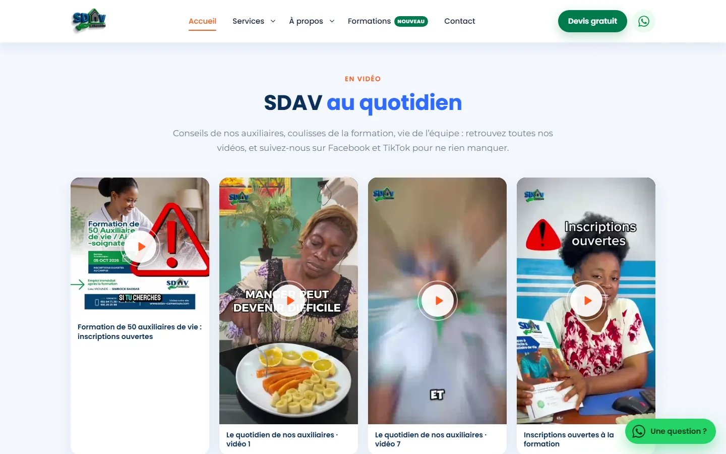 Site Wordpress- SDAV-Cameroun — aperçu 4