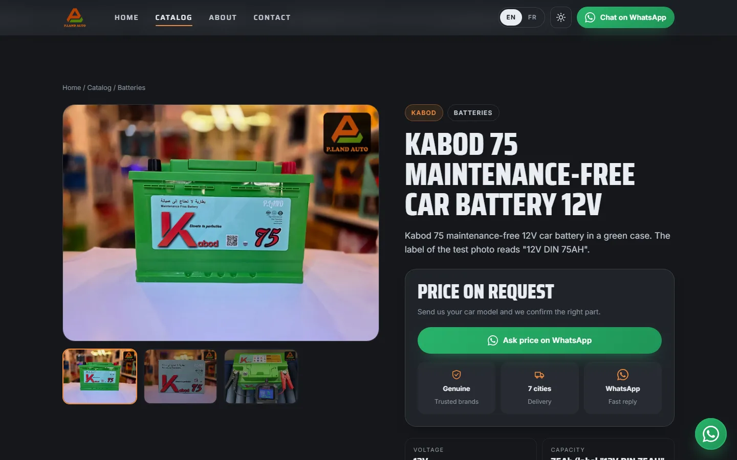 P.LAND AUTO — Catalogue de pièces auto (bientôt en ligne) — aperçu 3