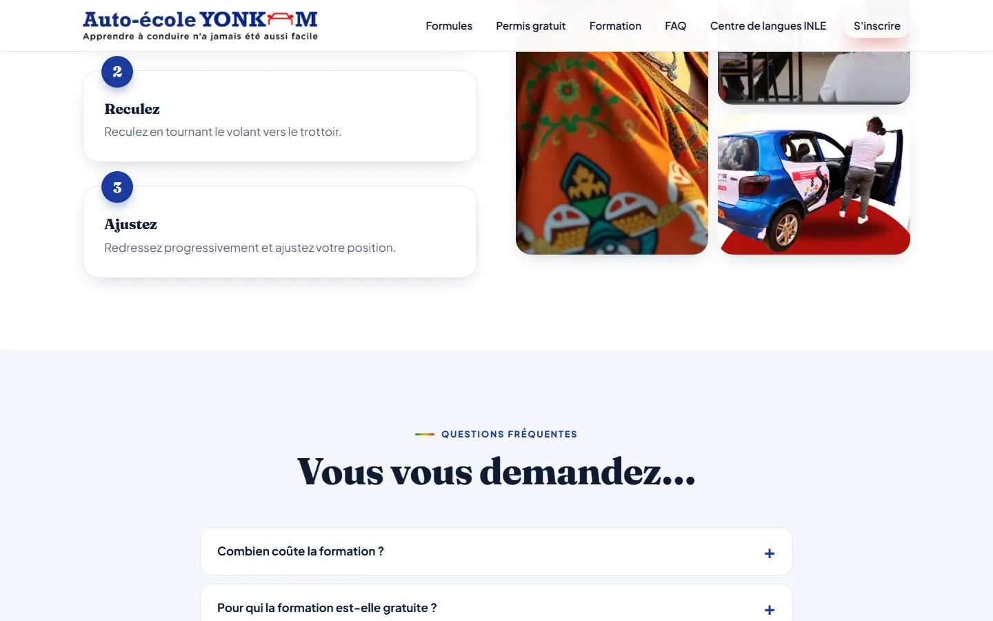 Auto-école YONKAM (landing page) — aperçu 3